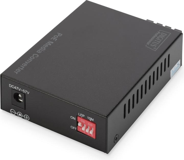 Produktbild Digitus PoE Media Converter Singlemode 10/100/1000Base-T to 1000Base-LX Incl. PSU 30W SC connector Up to... (Media Konverter)
