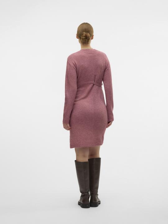 Produktbild Mamalicious Normal geschnitten Rundhals Gerippte Ärmelbündchen Kurzes Kleid Strickkleid (XL)