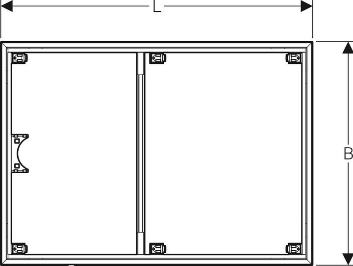 Produktbild Geberit Installationsrahmen für Duschflächen Setaplano über 100 cm, für 6 Füsse, 154.484.00.1