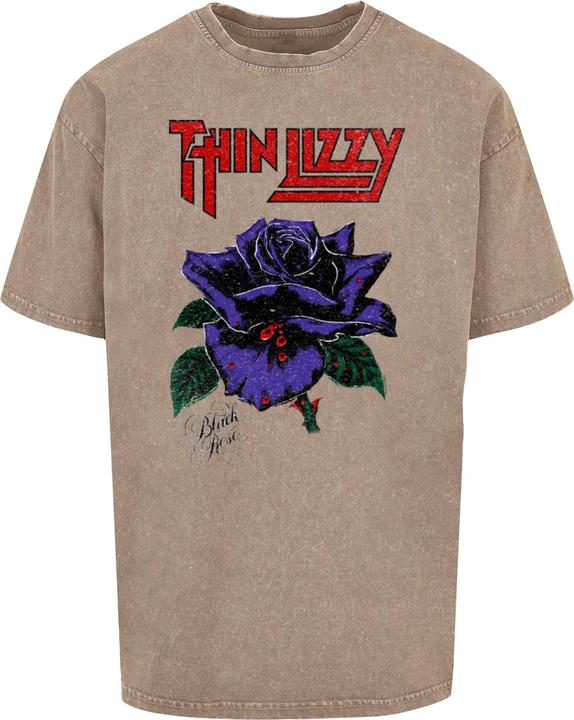 Immagine prodotto Merchcode Thin Lizzy - Maglietta oversize lavata con acido color rosa - 160121 (XXL)