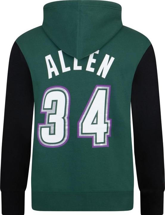 Immagine prodotto Mitchell & Ness Felpa con cappuccio M&N Fleece NBA - Milwaukee Bucks Ray Allen - L (L)