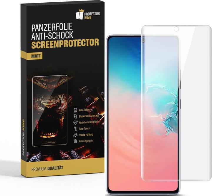 Actual product image Protectorking 6x Panzerfolie Anti-Shock matt entspiegelt (6 Piece, Samsung Galaxy S10 Lite)