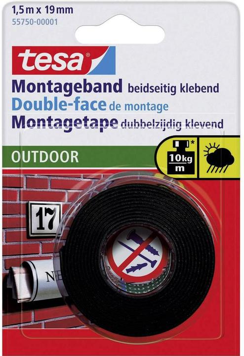 Produktbild tesa Powerbond OUTDOOR doppelseitiges Montageband (19 mm)