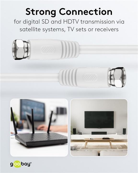 Produktbild Goobay F-Norm-Verbindungskabel (80 dB, Antennendose)