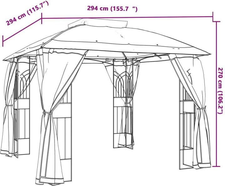Actual product image VidaXL Prescott (294 cm, 294 cm)