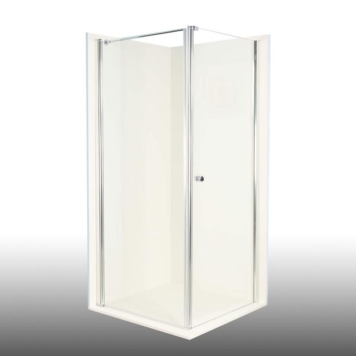 Actual product image Dusbad Shower cubicle/shower enclosure Vital 2 hinged door right + shower screen left (combination) (75 cm, 75 cm)