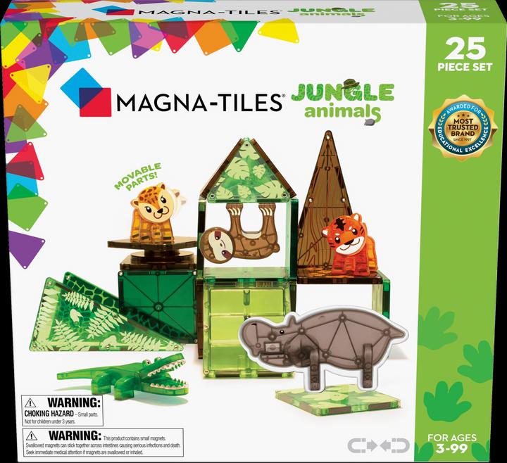 Productafbeelding Magna-Tiles Jungle Dieren Set (25 stuks)