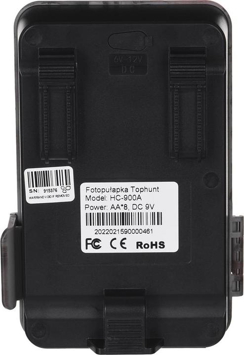 Image du produit Tophunt PHOTOPUŁAPKA CAMÉRA LEŚNA HC900A 2.7K 36MPX 44xIR LED BLACK