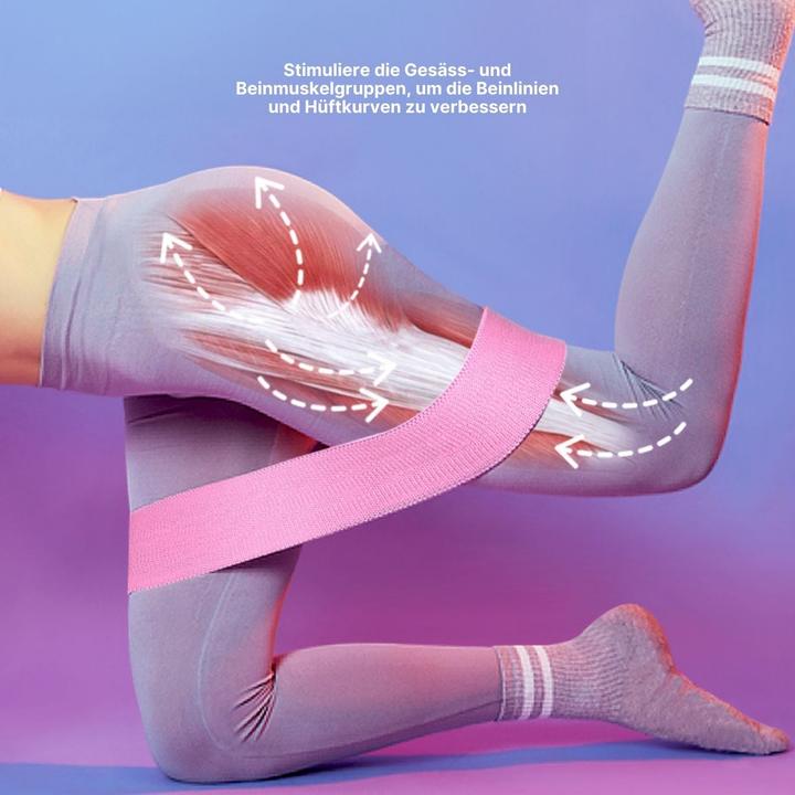 Image du produit Hermex Hip-Resistance-Band Booty-Band Glute-Band Bande de fitness Bande d'entraînement (0.37 m, Léger)