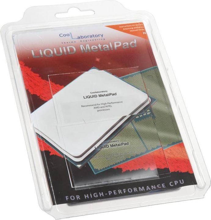 Produktbild Coollaboratory Liquid MetalPad High-Performance CPU + cleaning kit (0.40 mm)