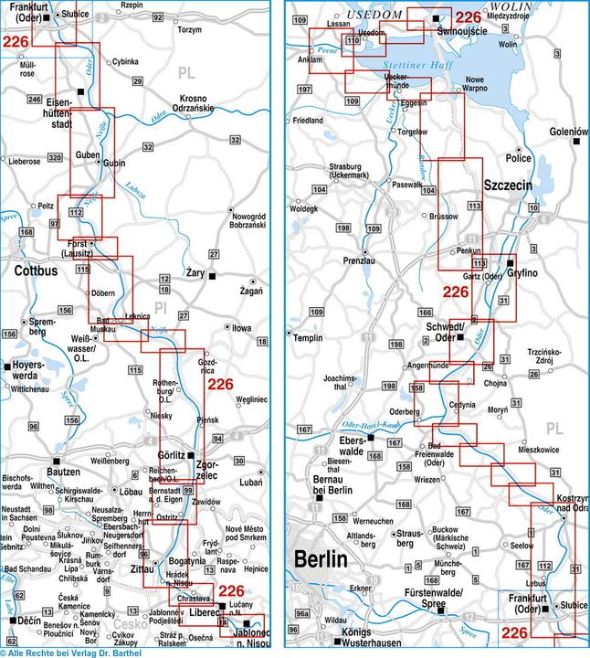 Produktbild Radwander-u.Wanderkte Oder-Neisse-Radweg