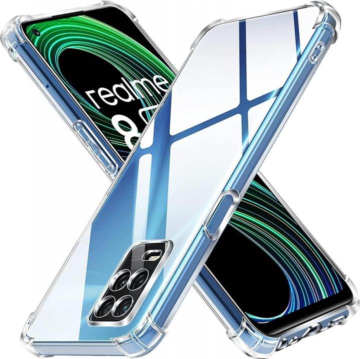 Actual product image Screenguard Realme 8 5G Case Crystal Soft Airbag Bumper (Realme 8 5G)