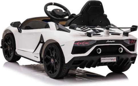 Actual product image Es-toys Children's vehicle white - Electric car "Lamborghini Aventador SVJ" - Licensed - 12V7AH, 2 motors- 2 (12 V)