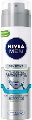 NIVEA Men Sensitive żel do golenia 3-dniowego zarostu 200ml (200 ml, Rasiergel)