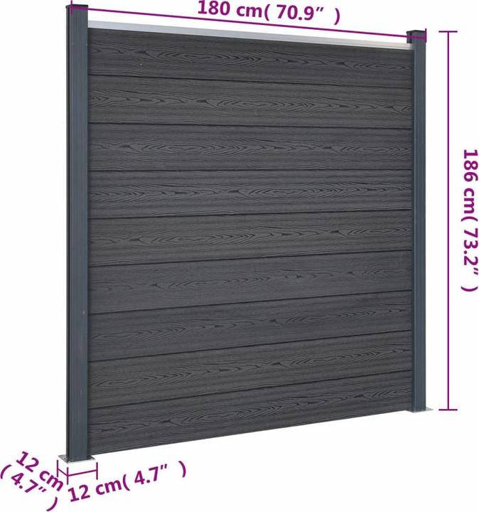 Actual product image VidaXL WPC fence element set