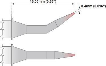 Produktbild Thermaltronics Bent Sharp 30deg 0.4mm (0.016") (Lötspitze)