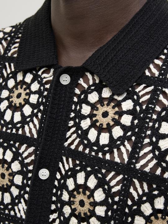 Actual product image Jack & Jones Jorcartagena Crochet Knit Polo (S)