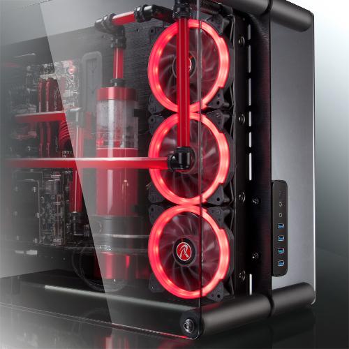 Actual product image Raijintek Iris 12 Rainbow A-RGB LED fan, set of 3 incl. controller (120 mm, 3 x)