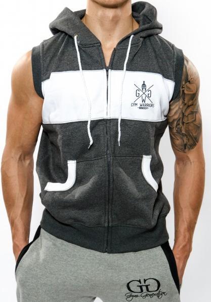 Gym Generation Warriors Sleeveless Hoodie GREY (S)