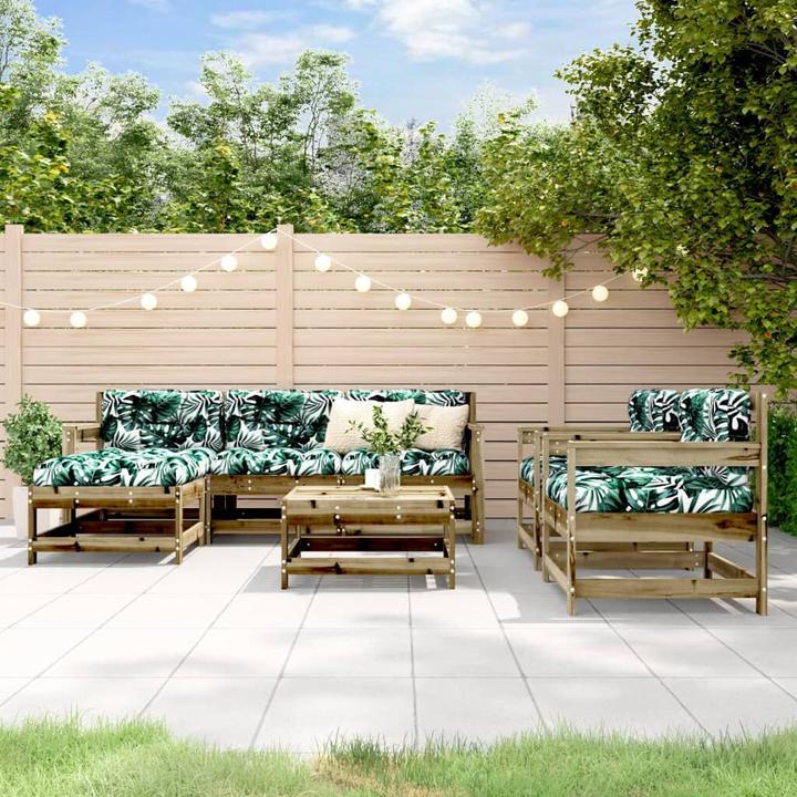 Produktbild VidaXL 7-tlg. Garten-Lounge-Set Kiefernholz Imprägniert,Material