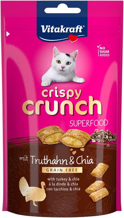 Immagine prodotto Vitakraft Snack per gatti croccanti al tacchino e chia (Adulto, 1 pz., 60 g)