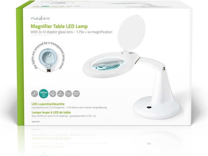 Image du produit Nedis Lampe loupe | Puissance de la lentille : 3 - 12 dioptries | 6500 K | 6.5 W | 585 lm | Blanc (585 lm)