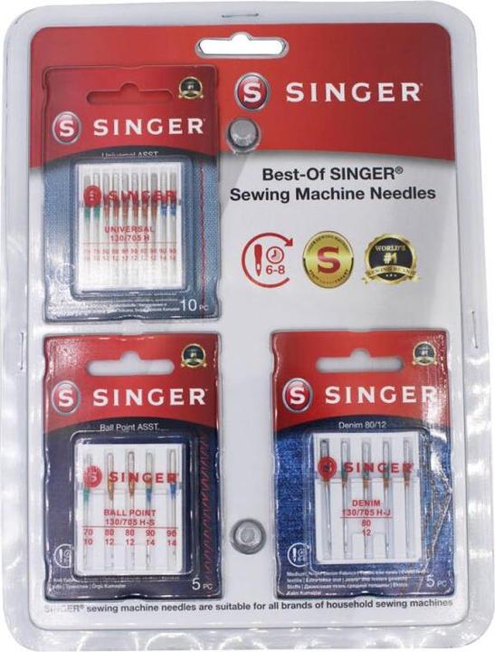 Image du produit Singer Les meilleures aiguilles pour machines à coudre, gamme de 3 pièces