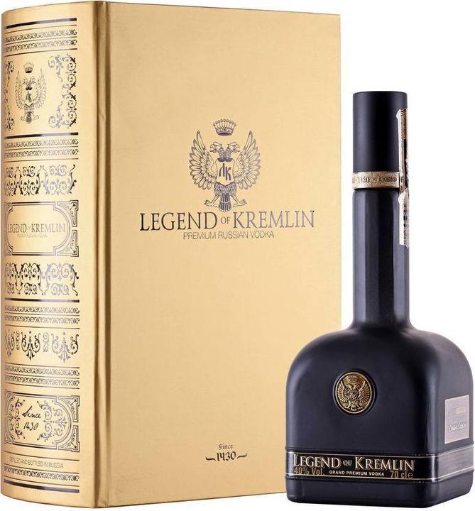 Actual product image Legend Of Kremlin Grand Premium Russian Vodka with Golden Book