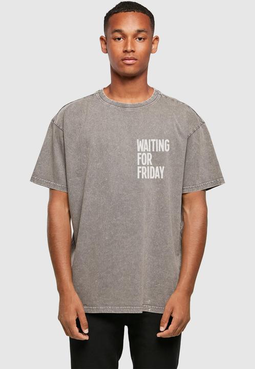 Actual product image Mister Tee MisterTee Waiting For Friday Acid Washed Heavy Oversize Tee - 174799 (L)