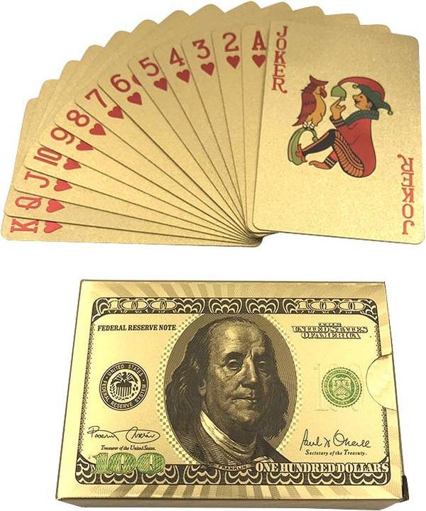 Produktbild JTI Spielkarten - Kartenspiel mit 24-Karat-Vergoldung, USD