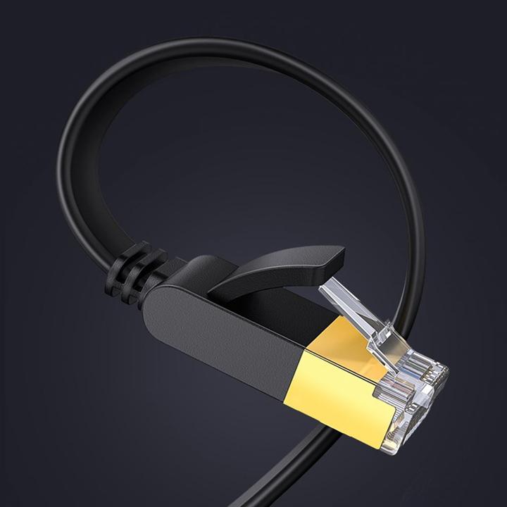 Produktbild Ugreen Ethernet RJ45 Flat network cable, Cat.7, STP, 0.5m (Black) (U/FTP, CAT7, 0.50 m)