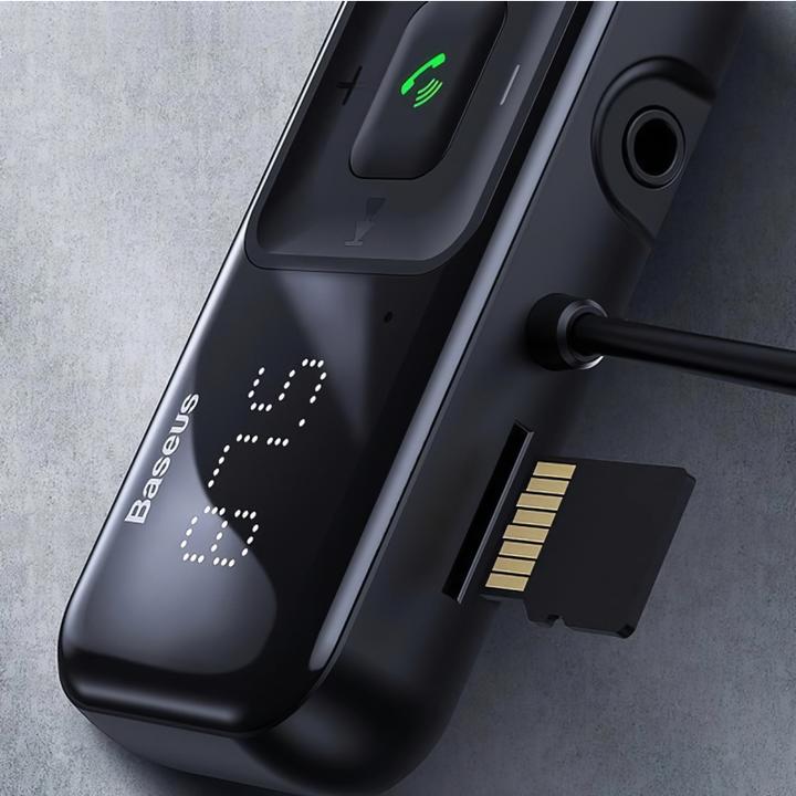 Actual product image Baseus Car Bluetooth MP3 Player T Shaped S-16 Black OS