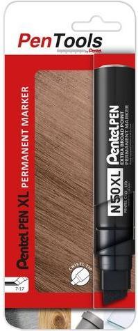 Image du produit Pentel Marqueur permanent N50XL, pointe biseautée, noir (Noir, 19 mm, 1 x)