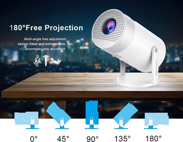 Immagine prodotto PhoneLook Proiettore Multimedia HG50 LED HD per home cinema con screen mirroring (Android 12, WiFi 6) (HD, 300 lm)