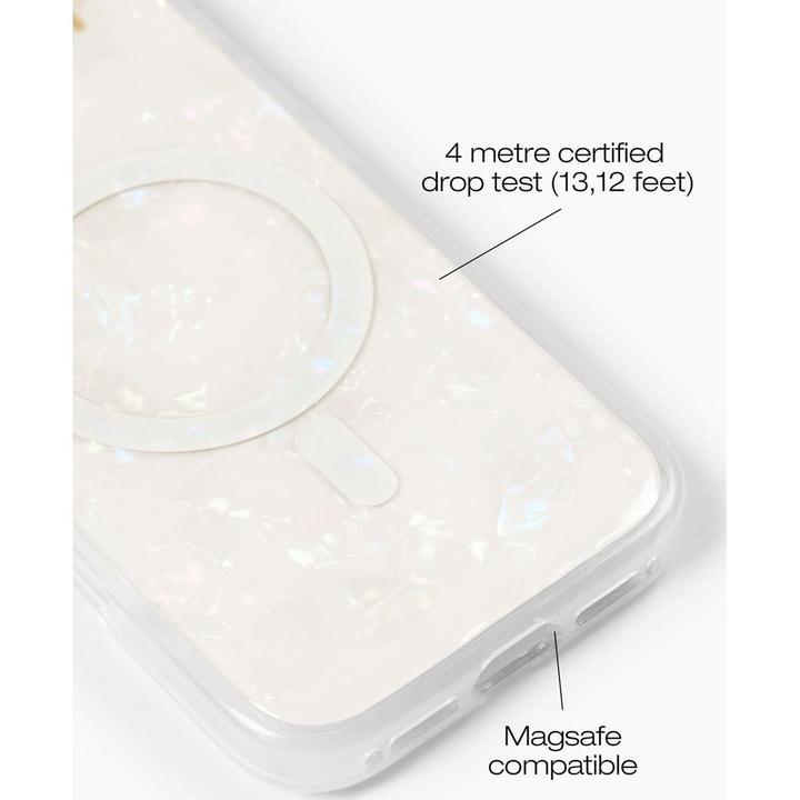 Actual product image iDeal Of Sweden Magsafe Designer Hard-Cover Pearlised White (Apple iPhone 16 Plus)