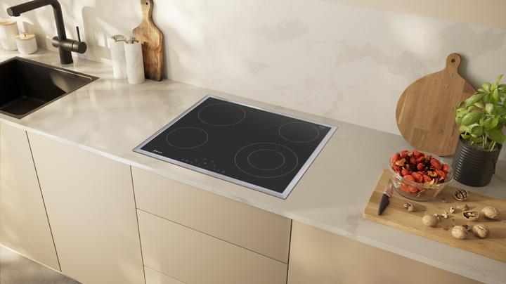 Produktbild Neff N 70, Elektrokochfeld, 60 cm, Schwarz, Mit Rahmen aufliegend, T16SDF9R0