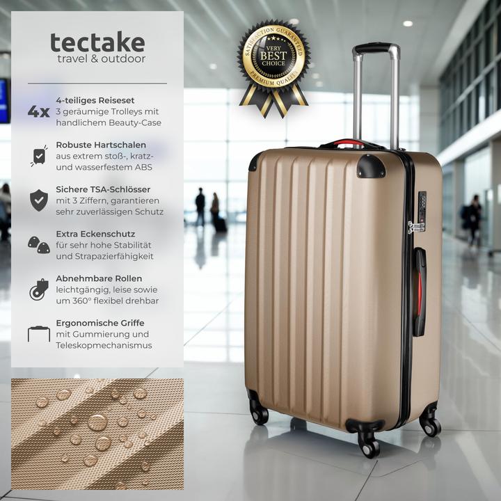 Image du produit tectake Set de valises Valises Trolley Set Trolleys Hardcase Trolley (90 l, L (90 - 115l))