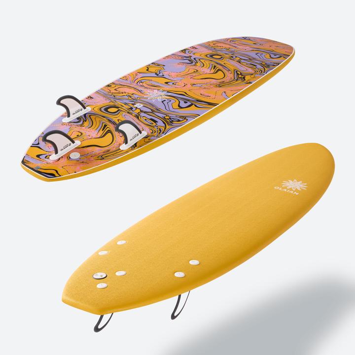 Produktbild Olaian Surfboard Schaumstoff Kinder und Erwachsene 6' - 500 Soft gelb (6')