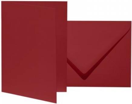 Productafbeelding Artoz 10 vouwkaarten met enveloppen Mozaïek DIN B6 vuurrood (1 Pcs.)