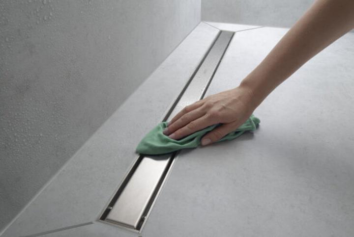 Image du produit hansgrohe RainDrain Match Set de finition Caniveau de douche 800 avec cadre réglable en hauteur (inox brossé) (800 mm)