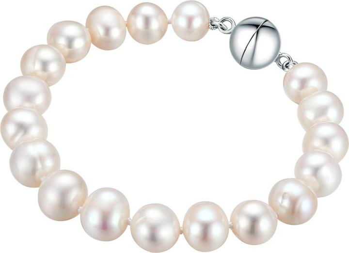 Valero Pearls Damen Sterling Silber Süsswasser-Zuchtperle Silber - 32972 (19 cm, 925er Silber, Perle)