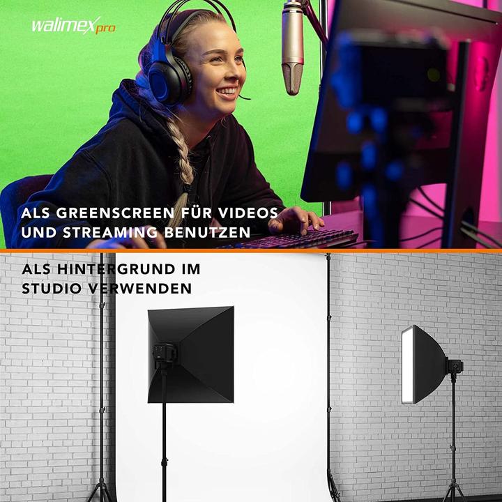 Produktbild Walimex 3-fach Hintergrundsystem + Tasche (290 cm, 250 cm)