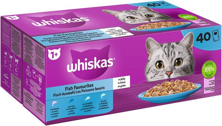 Produktbild Whiskas Fish Favorites (Adult, 40 Stk., 3400 g)