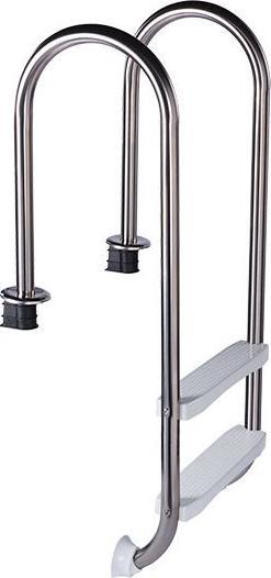 Azuro Échelle en acier inoxydable SLIM 2 marches - pour les piscines de plus de 0,90m de hauteur