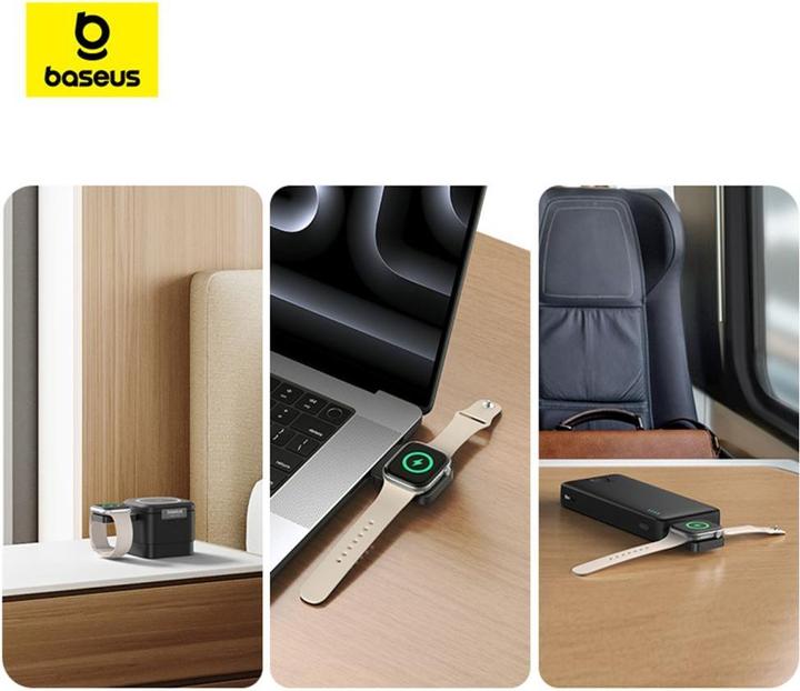 Actual product image Baseus MagPro 2.5W Magnetic Inductive Charger for Apple Watch - Black (2.50 W)