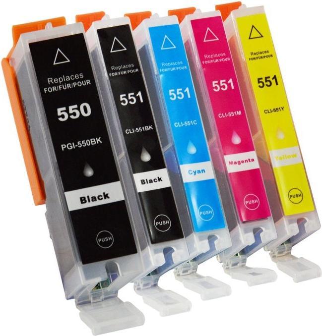Image du produit Hermex Cartouches d'encre compatibles Canon Pixma MG 5650 (M, PGBK, CF, Y, C)
