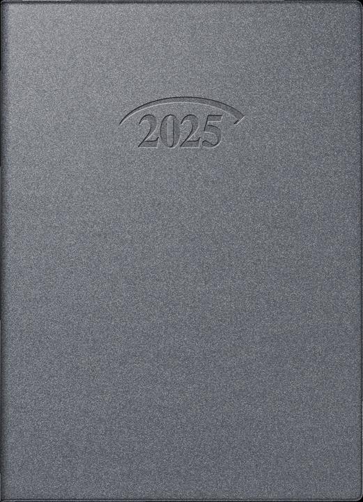 Image du produit Agenda de poche 736 10x14cm 1 jour/page plastique argenté 2025 (10 x 14 cm, Espagnol, Allemand, Néerlandais, Anglais, Français, Italien)