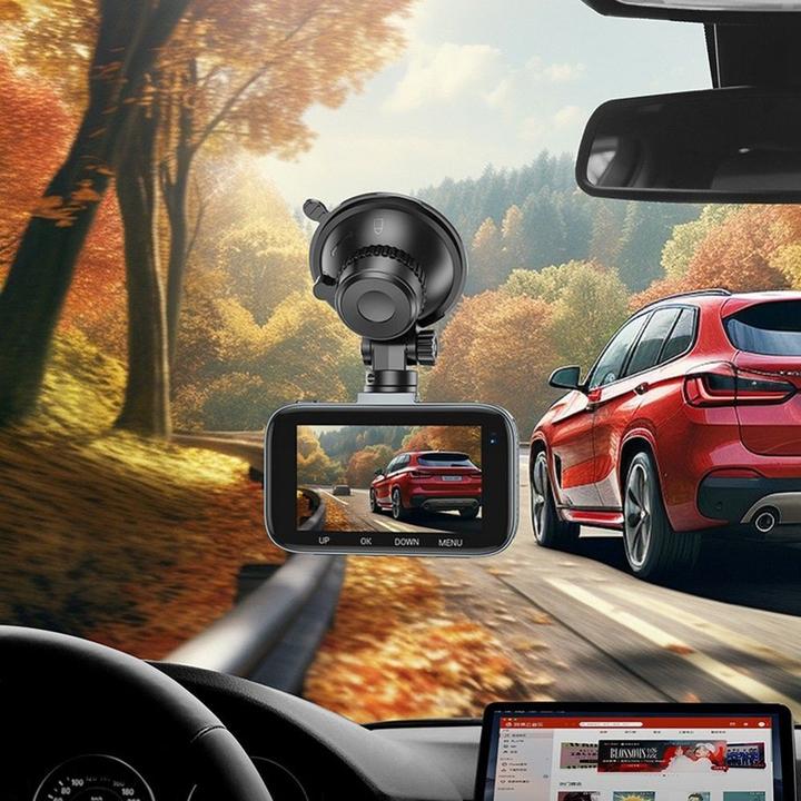 Actual product image Hoco Headphone with microphone car camera with screen 3" 1080P/30fps DV5 iron gray (Built-in display, Built-in microphone, Full HD)
