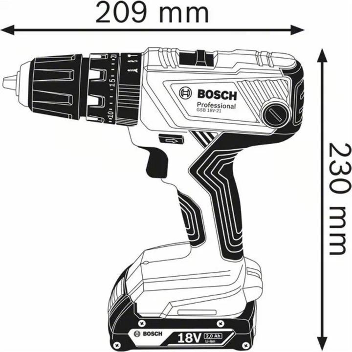 Actual product image Bosch Professional GSB 18V-21 (Rechargeable battery operated)