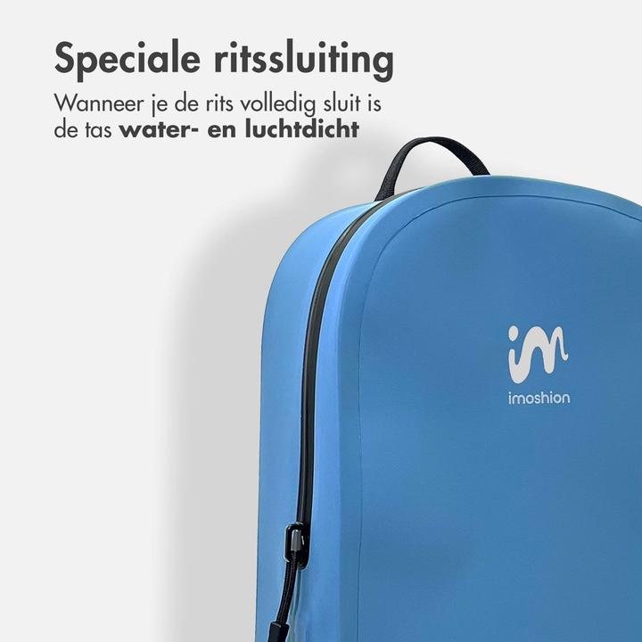 Actual product image iMoshion Air-Tight Waterdichte Rugzak - Large - 20 L - Waterproof Rugtas - Soft Blue (20 l)